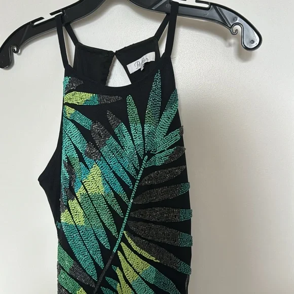 Parker Beaded Black Dress